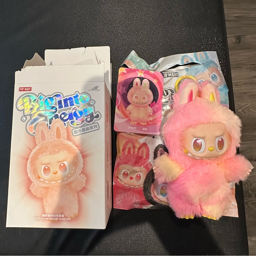 Pop Mart The Monsters Big Into Energy Loyalty Labubu Plush Pendant Keychain